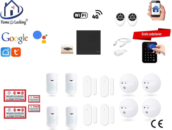 Draadloos beveiligingsbox werkt met wifi en met spraakgestuurde apps. ST-01P-17