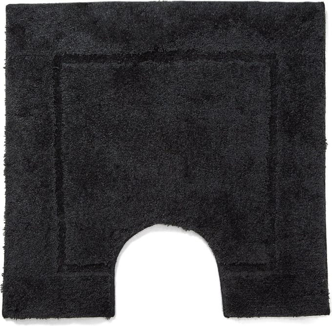 Casilin Orlando Luxe WC-mat - 59 x 59 cm - Met uitsparing - Zwart