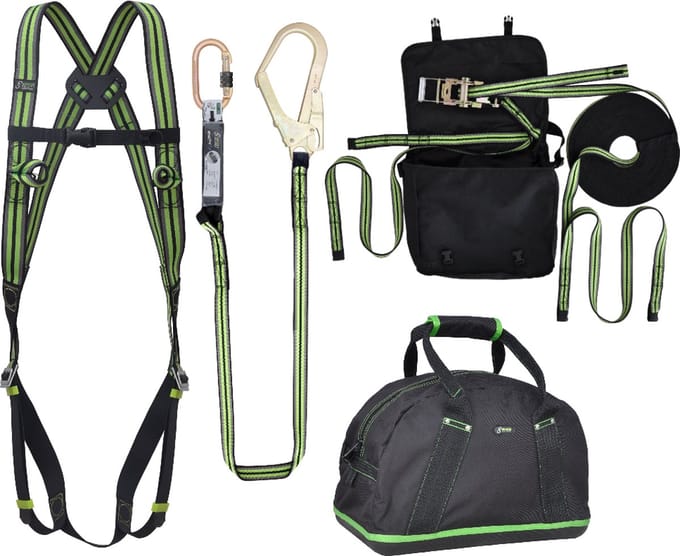 Kratos Complete set valbeveiliging Basic - Horizontale leeflijn - Leeflijn band 1,8m