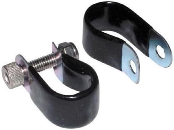 Fietstrainer Clips - Montage Beugels - Fiets Accessoires Monteren - Zonder Schroefdraadogen - 16mm - Zwart