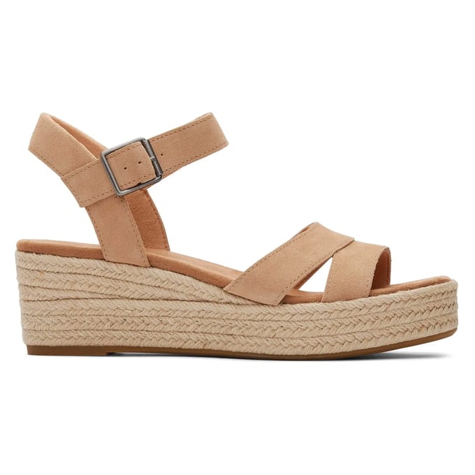 Toms Audrey Sandalen - Met Sleehak - Dames - Camel - Maat 35,5