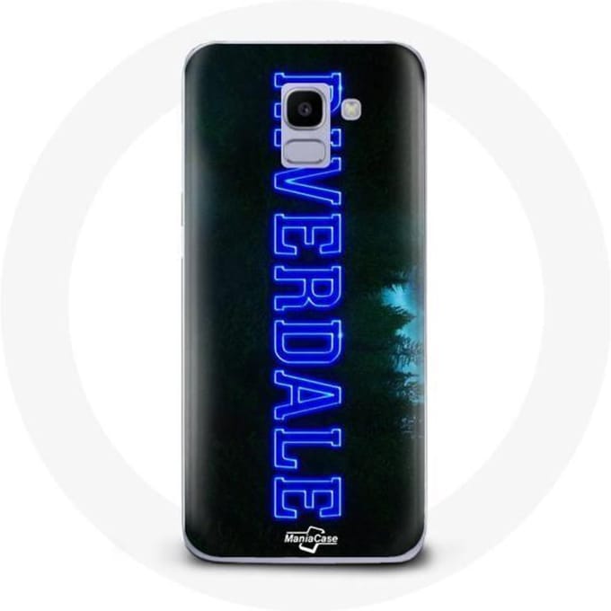 Hoesje voor Samsung Galaxy A8 2018 Riverdale Series Logo Blauw