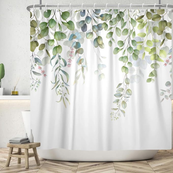 Omgoods - Eucalyptus Bladeren Douchegordijn 180 x 180 cm