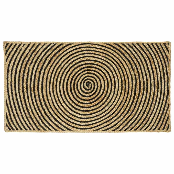 vidaXL - Vloerkleden - Zwart - 60 - x - 110 - cm - Jute