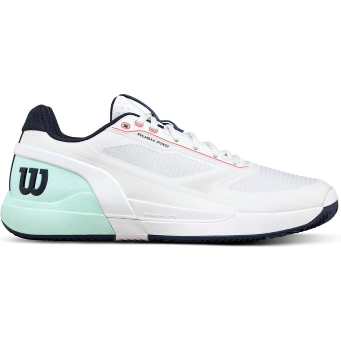 Wilson Rush Pro 5 Tennisschoenen Heren-wit, turkoois
