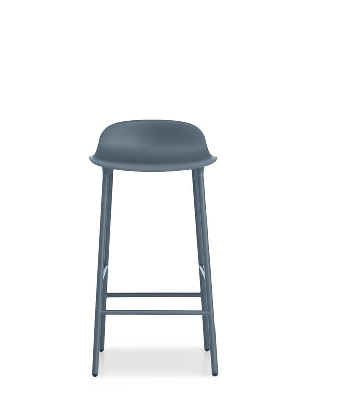 Normann Copenhagen - Form barkruk met metalen frame - 65 cm - blauw
