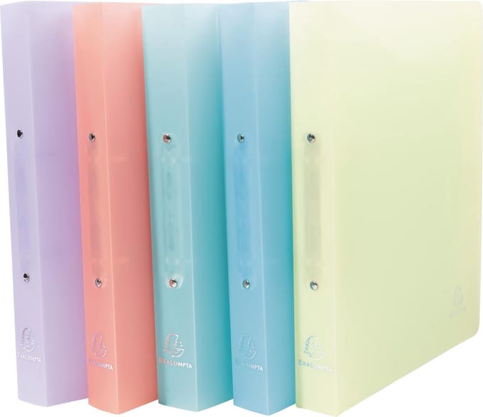 Exacompta ringmap Chromaline ft A4 maxi, 2 ringen van 3 cm, geassorteerde pastelkleuren 5 stuks