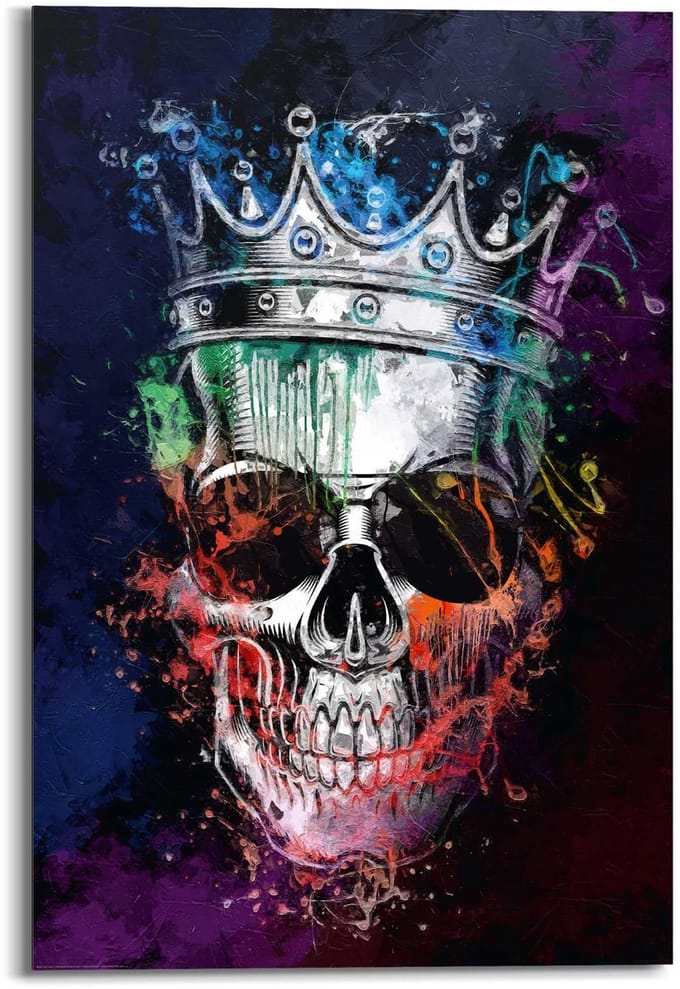 Schilderij Skull Crown - 90 x 60 - Hout - REINDERS