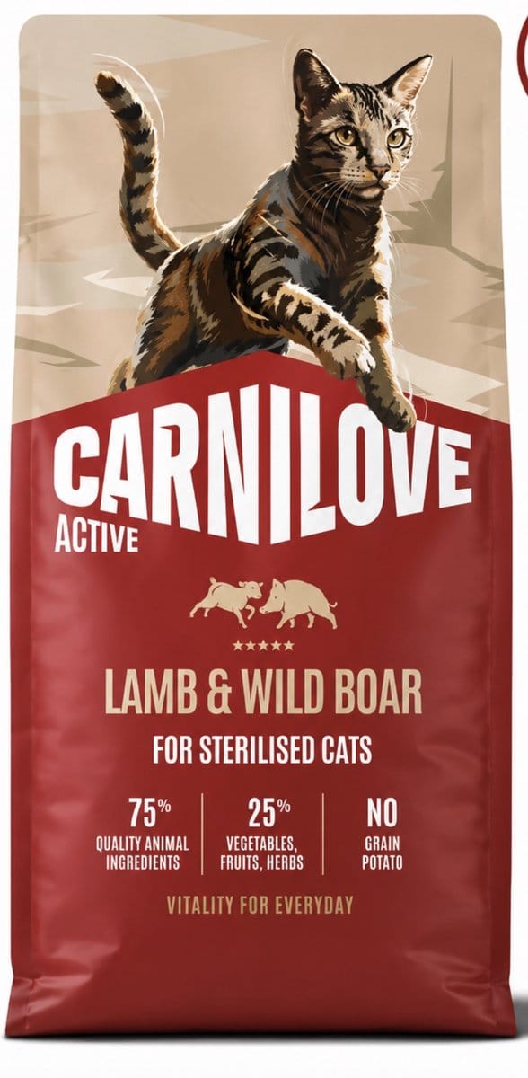 CARNILOVE LAMB/WILD BOAR STERI 6KG