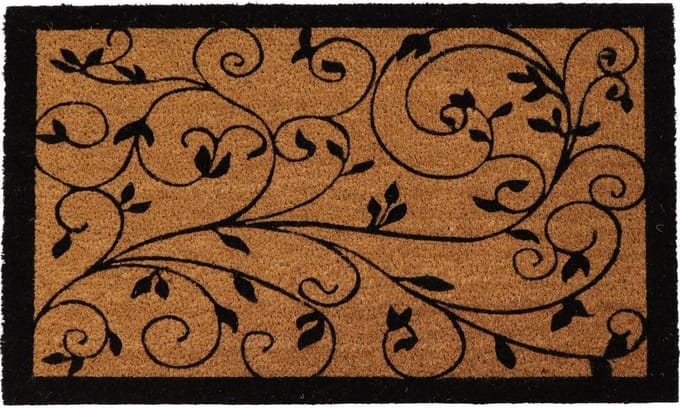 Luance Warm Welcome Deurmat - anti slip - rechthoek - planten print - 75 x 45 cm - buiten - schoonloopmat
