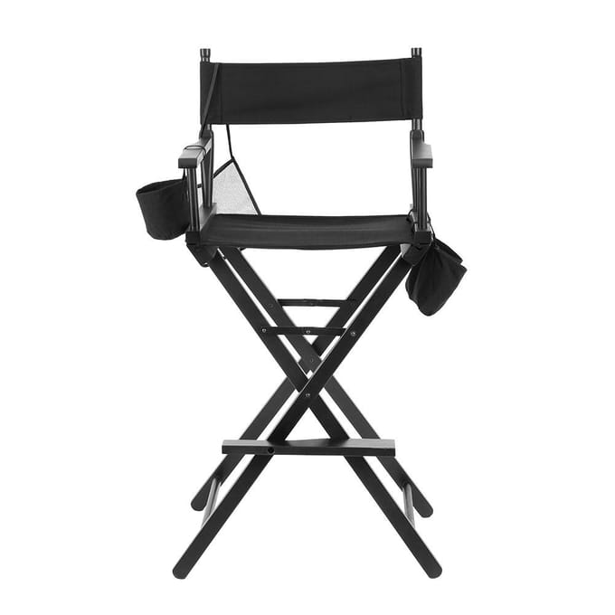 Chaise de Réalisateur Maquilleur Professionnel Bois Léger Pliable blanc