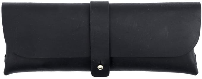 Leren Etui van Top-Grain Rundleer – Voor 20+ Pennen – Minimalistisch Design - Black