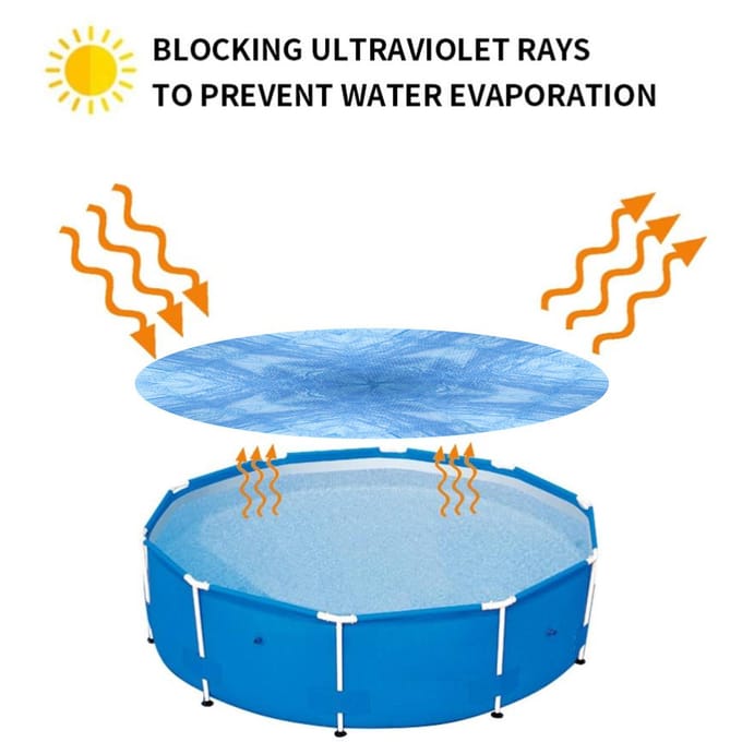 Couvertures solaires bleues pour piscines, couvertures solaires pour la maison Round 305cm