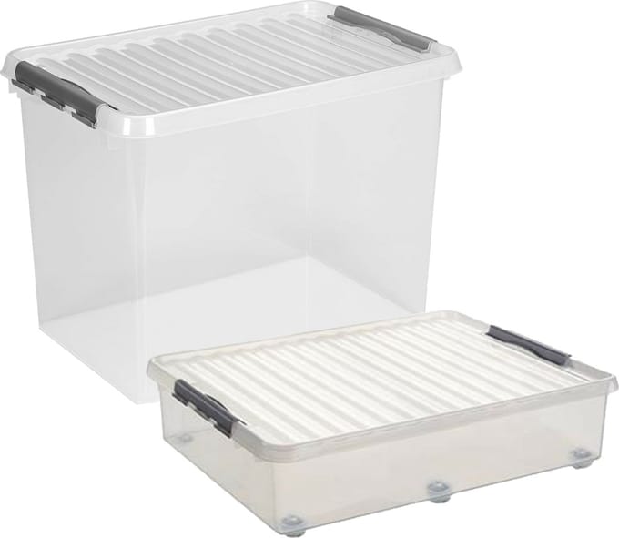 Sunware opslagboxen met deksel - 2x stuks - - 60 L en 72 L