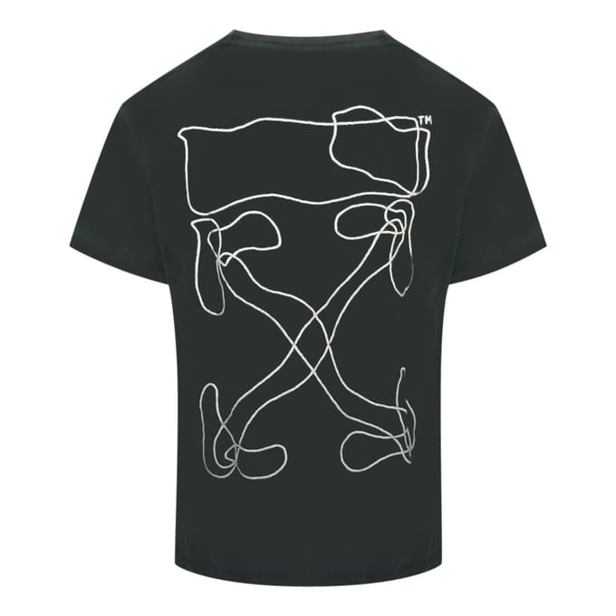 Off-white Scribble Arrow-logo Vervaagd Zwart T-shirt