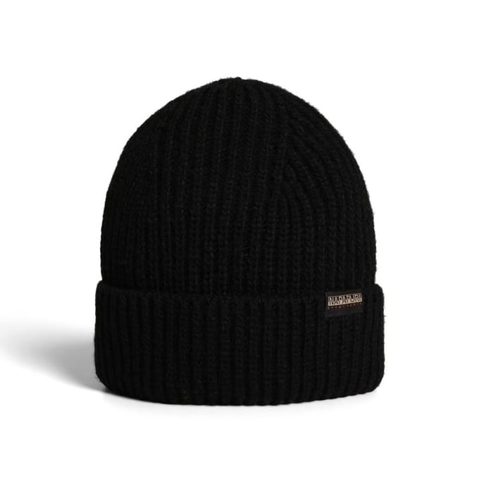 Napapijri - Unisex Muts Foli 3 Beanie - Zwart - Maat one size