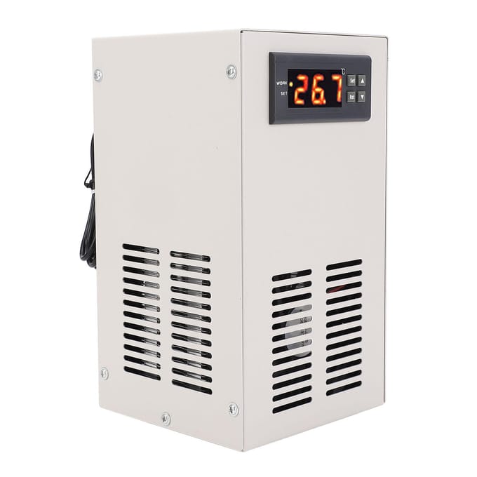 Slimme WiFi Aquarium Koeler Digitale Weergave Waterkoelmachine Elektronische Koeler voor 20L Vis Aquarium 55 tot 120 white