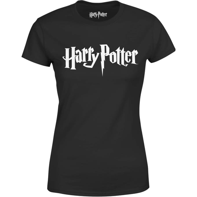 Harry Potter Logo Dames T-shirt - Zwart - M