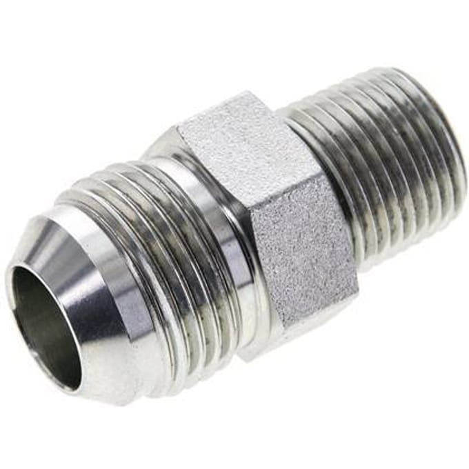 JIC  Dubbele Nippel UN 1-1/16''-12 X 1/2'' NPT Staal 210bar