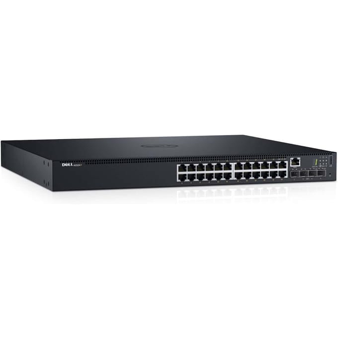 DELL Netwerk Switch - 128 Gbit/s - 24 Poorten - 1U - PoE+ - Zwart