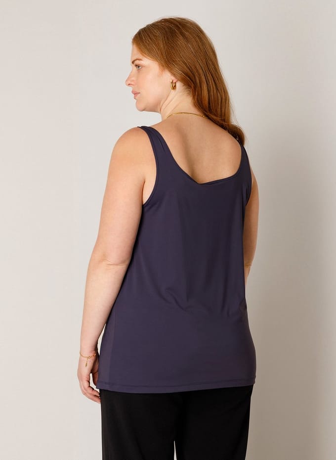 BASE LEVEL CURVY Yanne Tops - Dark Blue - maat X-0(44)