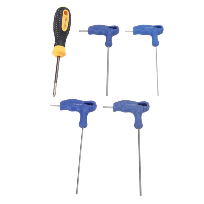 5 Stuks Naaimachine Schroevendraaier Zeskantsleutel Set Compact Formaat Hoge Hardheid Naaimachine Reparatie blue