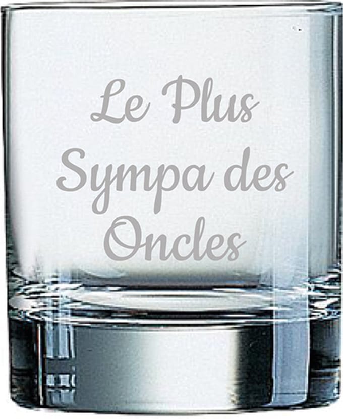 Whiskeyglas gegraveerd - 20cl - Le Plus Sympa des Oncles