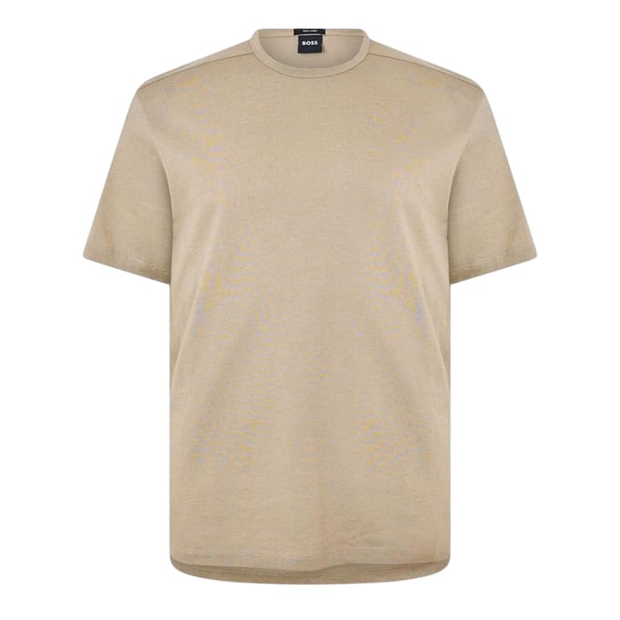 Boss Heren Tiburt Effen T-shirt (Donker Beige)