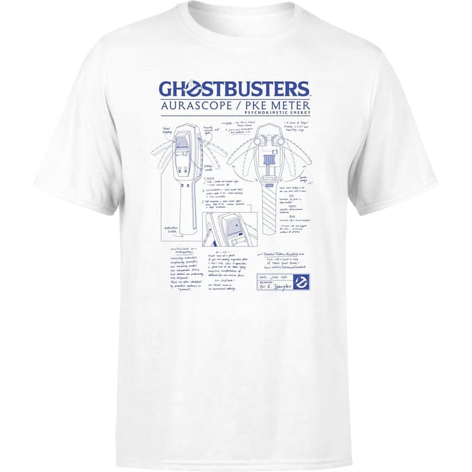 Ghostbusters PKE Schematic Unisex T-Shirt - White - XXL