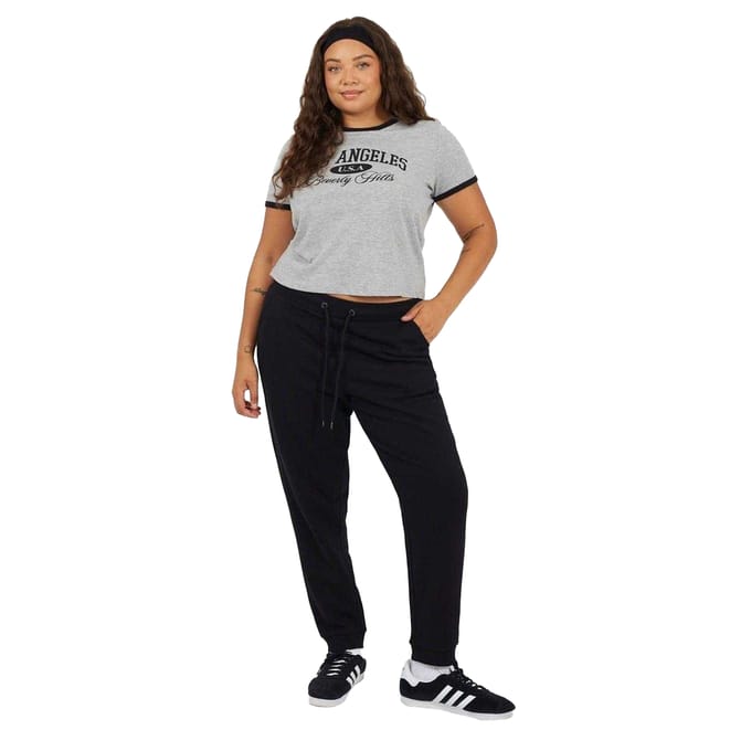 Brave Soul Dames/Dames Plus Joggingbroek (Zwart)