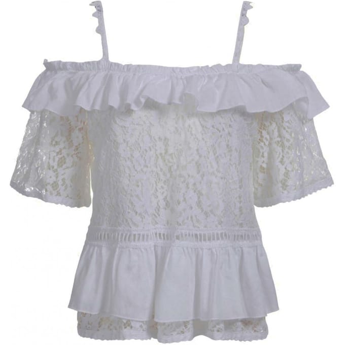 Guess - Ss New Olympia Top Twt White W1GH0N WDXL0