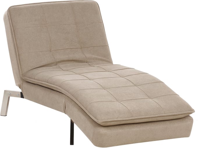 BELIANI LOIRET - Chaise longue - Beige - Symmetrisch - Polyester