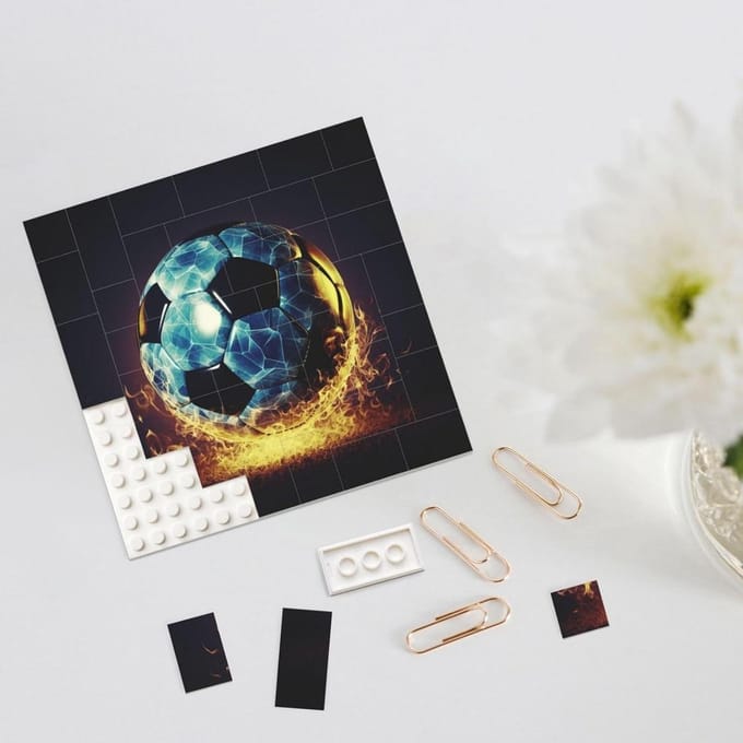 Bouwsteen Puzzel - Fotoblok Blokken - Home Decoratie - Dubbelzijdig Ontwerp - S - Wit