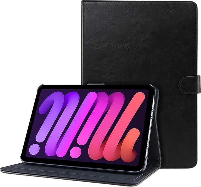 Dasaja leren hoes / case zwart geschikt voor iPad mini 6