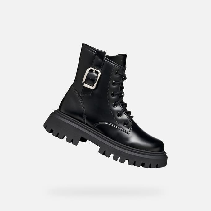 Dames lace-up biker boots Geox Maquinnens