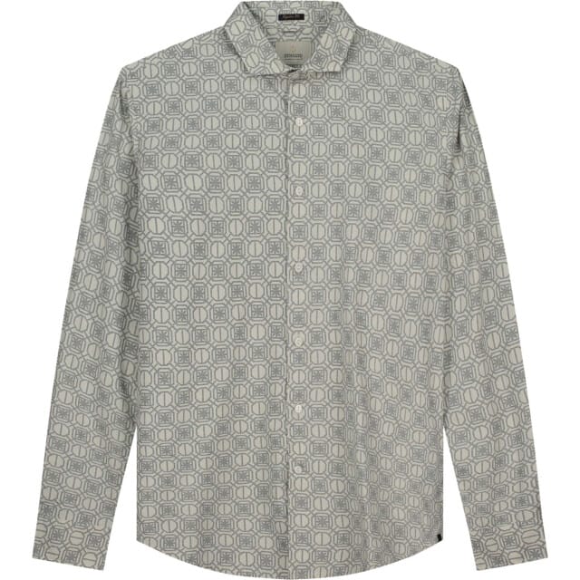 Dstrezzed Ds_nathan Aop Shirt Spots Silver Birch Größe: M | Casual hemden Outlet | Herren | Grau