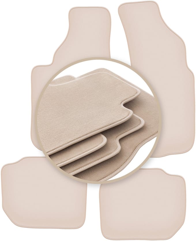 PREMIUM beige vloermatten voor: Audi V8 sedan 1988-1993