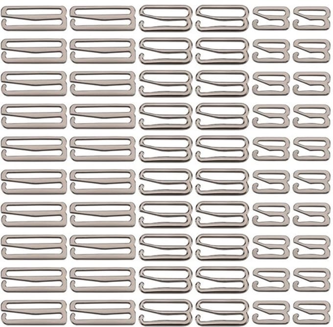 Allecto - Metalen Beha Riem Haken - 60 Stuks - Verstelbare Sluiting