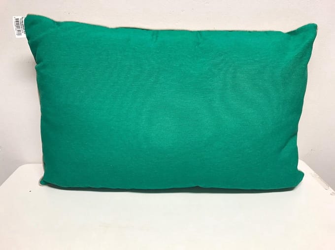 Madison sierkussen 60x40 cm Emerald groen/ecru duo
