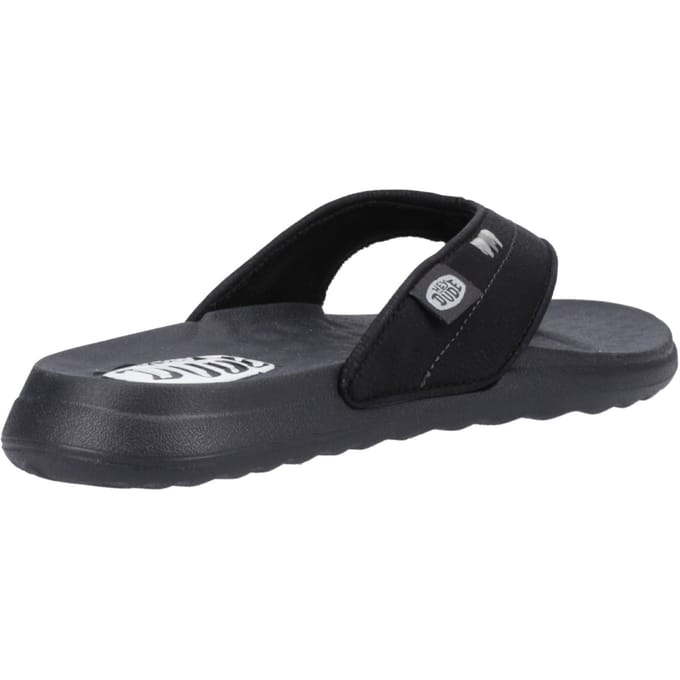 HEYDUDE Christi Flip Classic Dames Zwarte Sandalen