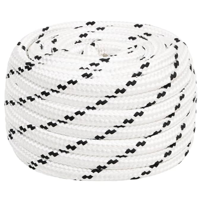 vidaXL - Werktouw - 20 - mm - 25 - m - polyester - wit