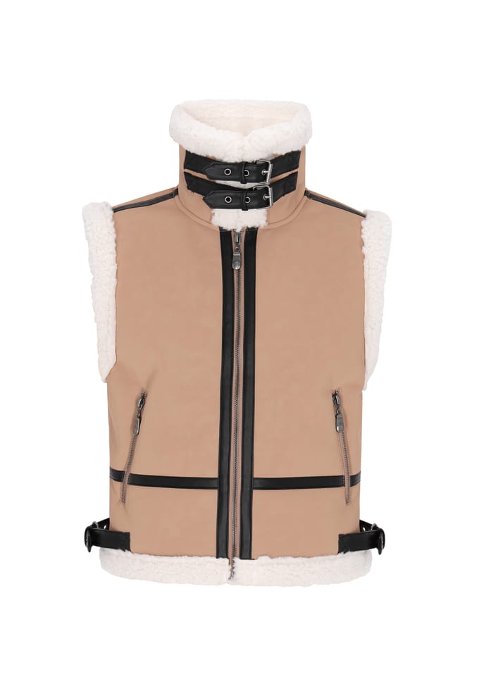 Dreimaster Waistcoat Dames Kameel
