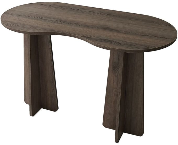 CALICOSY - Kantoor met organisch gevormd blad L120 cm COMO