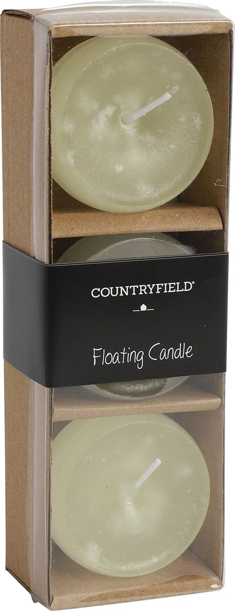 Countryfield drijfkaarsen Bollie crème