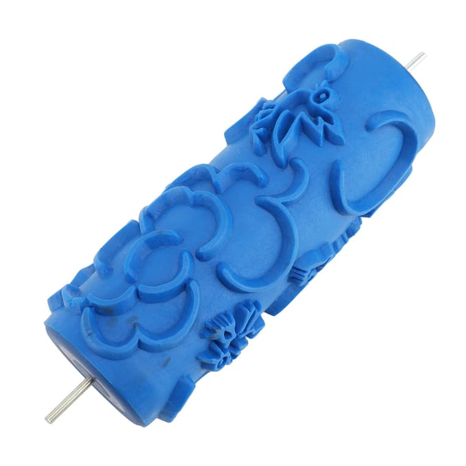Outil Rouleau de Texture Lavable Réutilisable Caoutchouc Décoratif Art Rouleau de Texture Manchon pour Peinture 101Y 101Y blue
