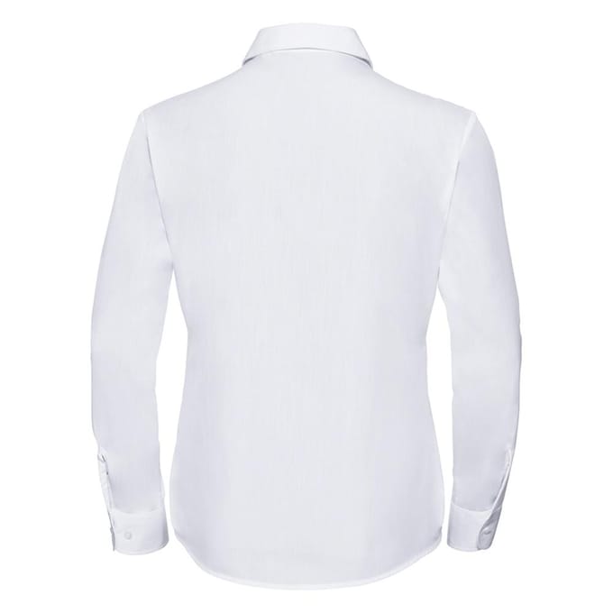 Russell Collectie Dames / Dames Lange Mouwen Shirt (Wit)