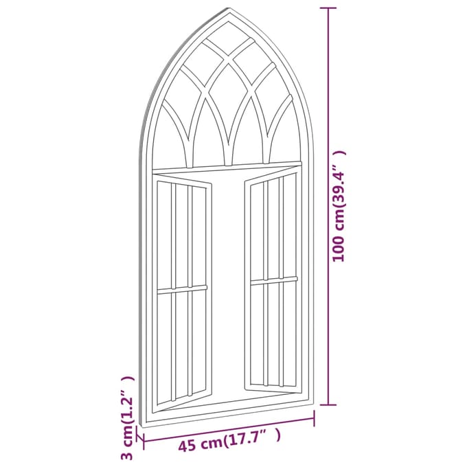 Vidaxl Interieur Lustre, Zwart, 100X45 Cm, IJzeren
