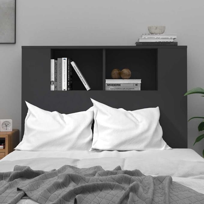 vidaXL - Hoofdbordkast - 100x18,5x102,5 - cm - zwart