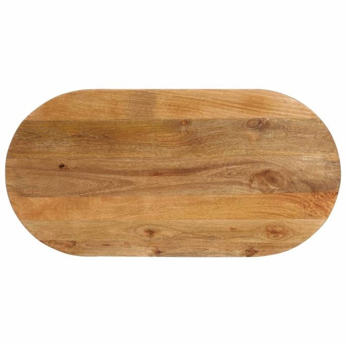 vidaXL - Tafelblad - ovaal - 120x60x3,8 - cm - massief - mangohout