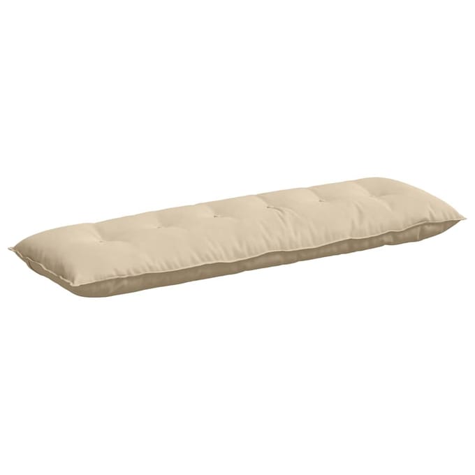 vidaXL - Rugkussen - Crèmekleurig - 160 - x - 50 - cm - Microvezel - Stof